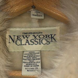 New York Classics Beige Suede Winter Coat, Size Large, Gently Used